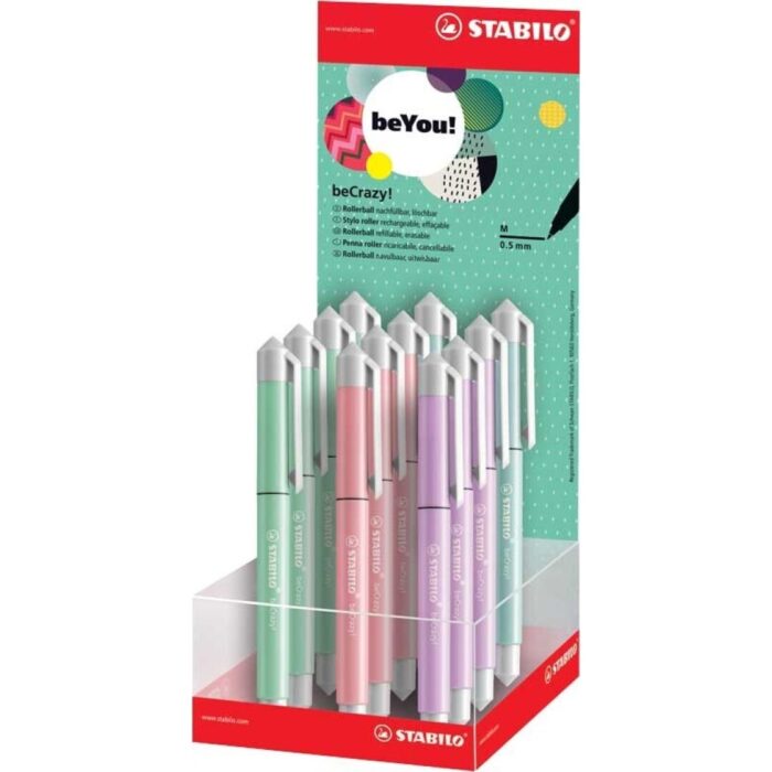 BOLIGRAFO ROLLER STABILO BECRAZY PASTEL EXP. 12UDS