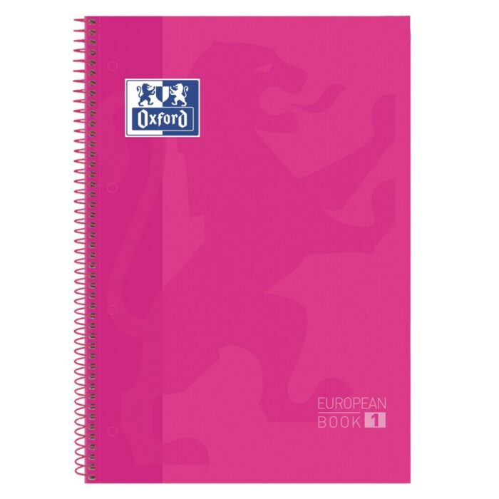 BLOC ESPIRAL OXFORD A4+ 80H EUROPEAN BOOK ROSA