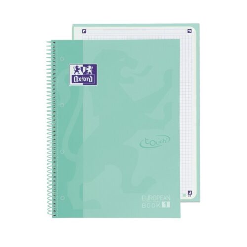 BLOC ESPIRAL OXFORD A4+ 80H C5 TOUCH PASTEL ICE MINT