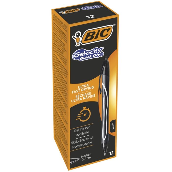 BOLIGRAFO BIC GEL-OCITY QUICK DRY NEGRO