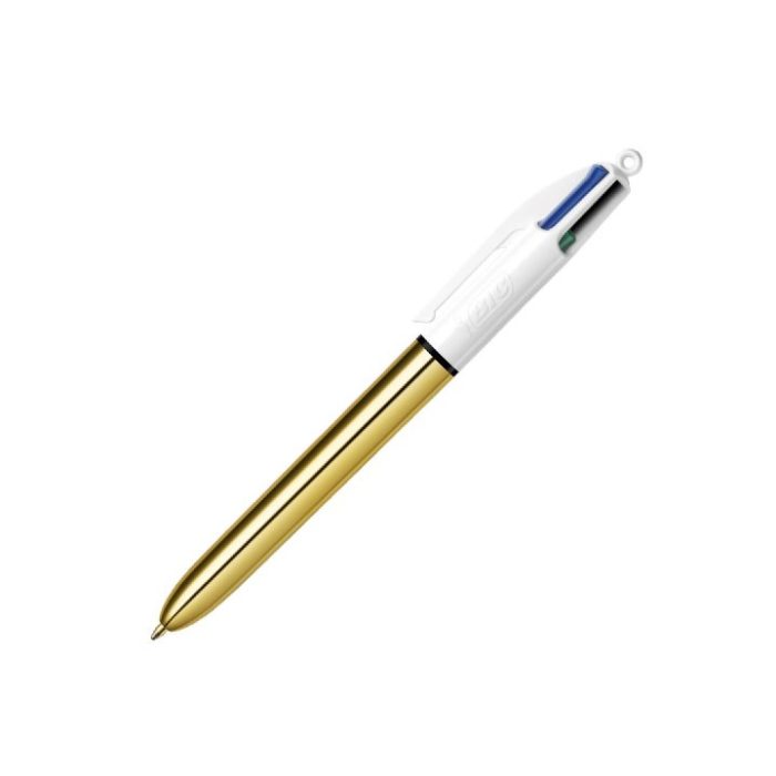 BOLIGRAFO BIC 4 COLORES ORO SHINE