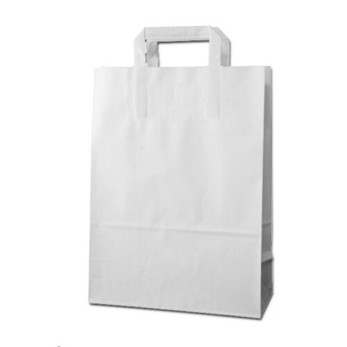 BOLSA PAPEL ASA PLANA BLANCA 26X14x32