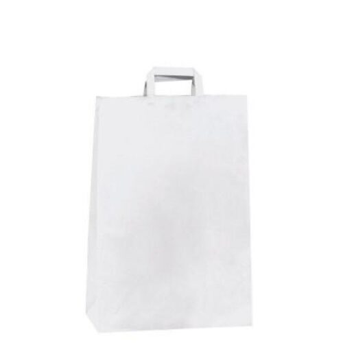 BOLSA PAPEL ASA PLANA BLANCA 32X12X40