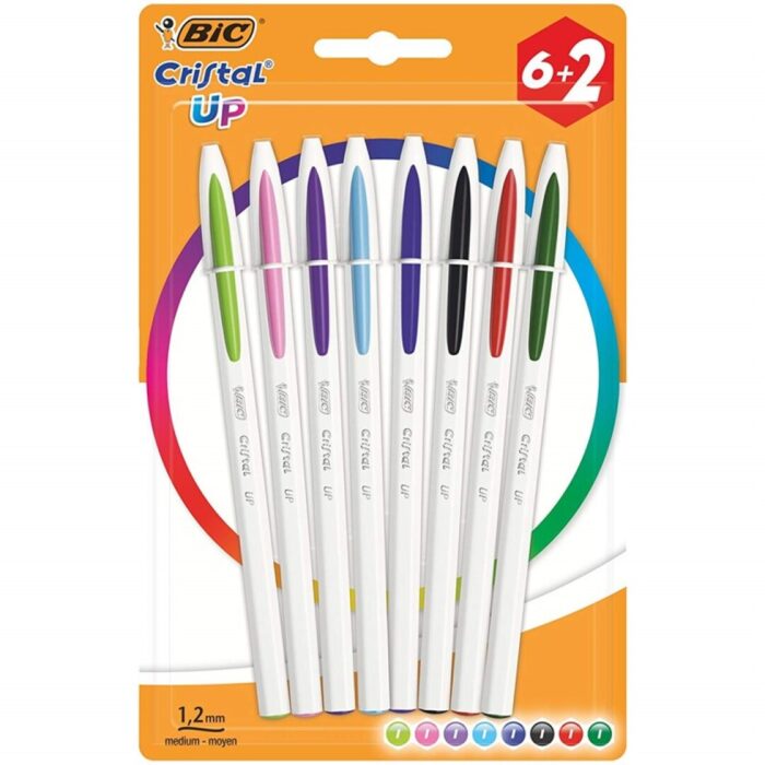 BOLIGRAFO BIC CRISTAL UP BLISTER 6+2