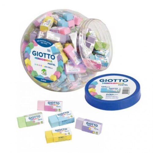 GOMA BORRAR GIOTTO PASTEL TARRO 120UDS