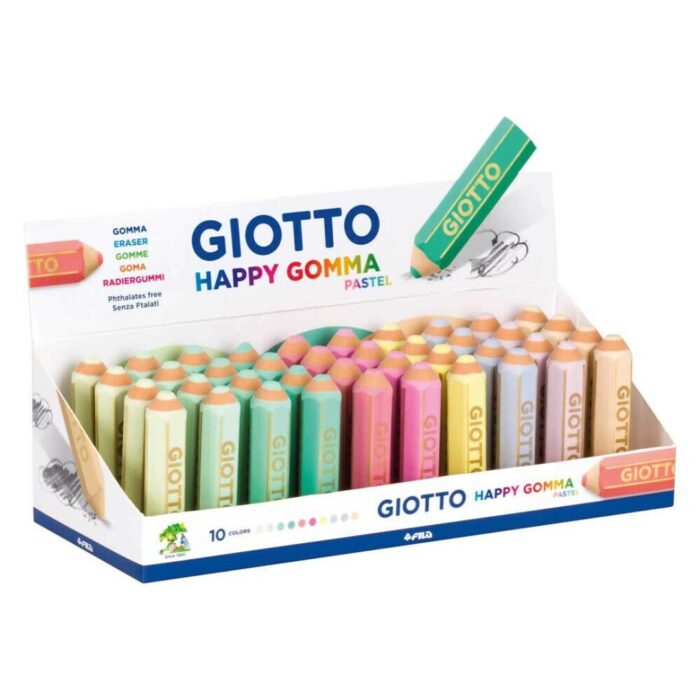 GOMA BORRAR GIOTTO HAPPY PASTEL EXP. 40UDS