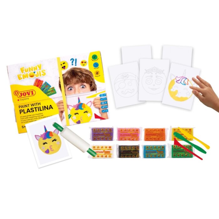 KIT PLASTILINA JOVI GAMA PINTAR FUNNY EMOJIS