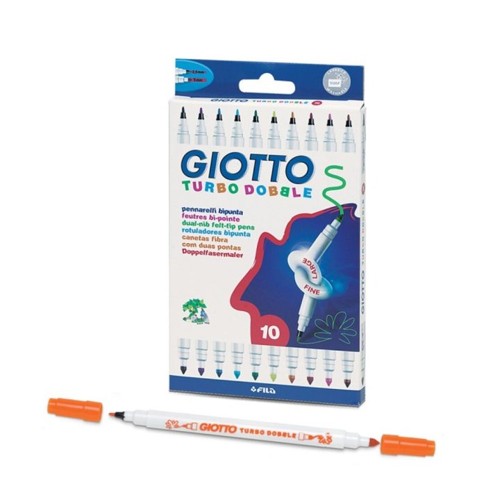 ROTULADOR GIOTTO TURBO DOBLE PUNTA 10 COL.