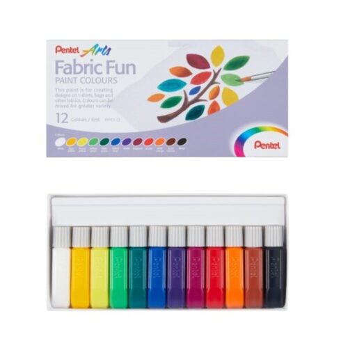 PINTURA LIQUIDA PENTEL TEXTIL 12 COLORES