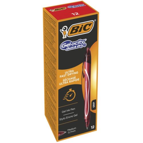 BOLIGRAFO BIC GEL-OCITY QUICK DRY ROJO