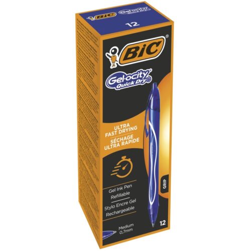 BOLIGRAFO BIC GEL-OCITY QUICK DRY AZUL