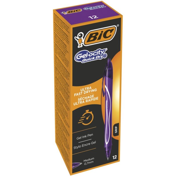 BOLIGRAFO BIC GEL-OCITY QUICK DRY LILA