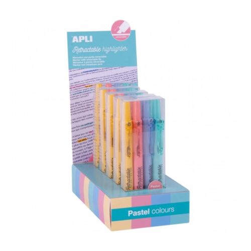 FLUORESCENTE APLI BLISTER 4UN PASTEL