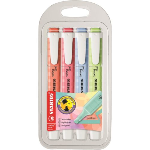 FLUORESCENTE STABILO SWING PASTEL MOD.2 BLISTER 4UDS