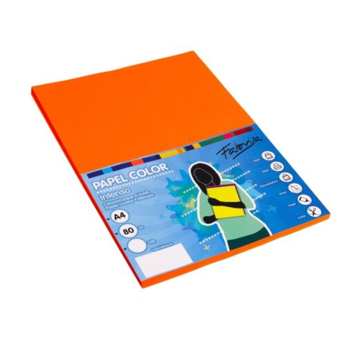 PAPEL FABRI A4 100H.80GR NARANJA