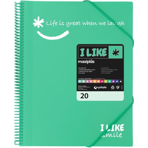 CARPETA FUNDAS G.P.MAXIPLAS LIKE2 PP 20F VERDE MENTA