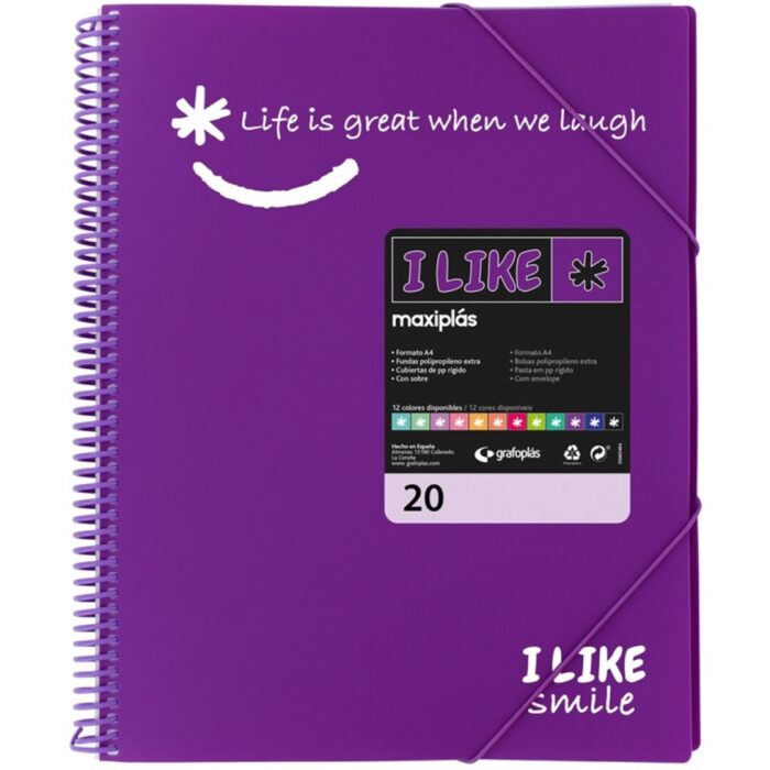 CARPETA FUNDAS G.P.MAXIPLAS LIKE2 PP 20F MORADO