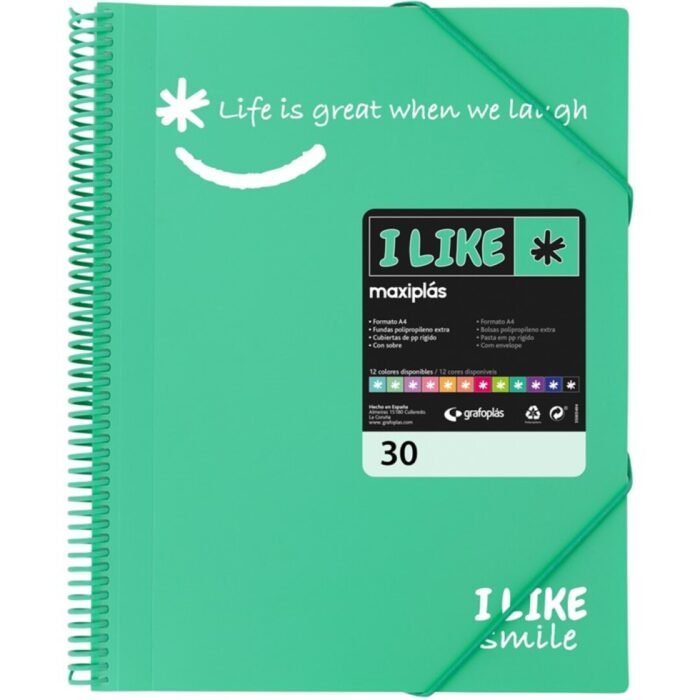 CARPETA FUNDAS G.P.MAXIPLAS LIKE2 PP 30F VERDE MENTA