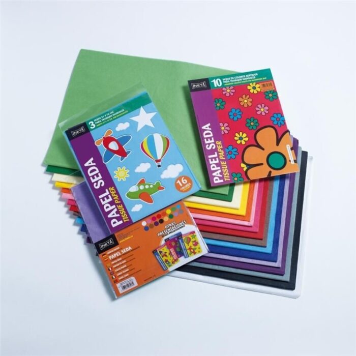 PAPEL SEDA COLOR BLANCO 25 HOJAS INETA 18G