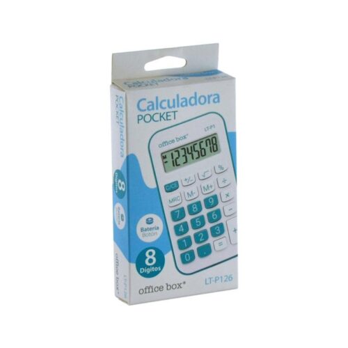 CALCULADORA POCKET OFFICE BOX TURQUESA