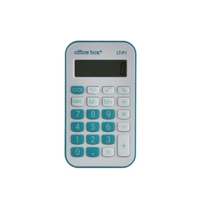 CALCULADORA POCKET OFFICE BOX TURQUESA