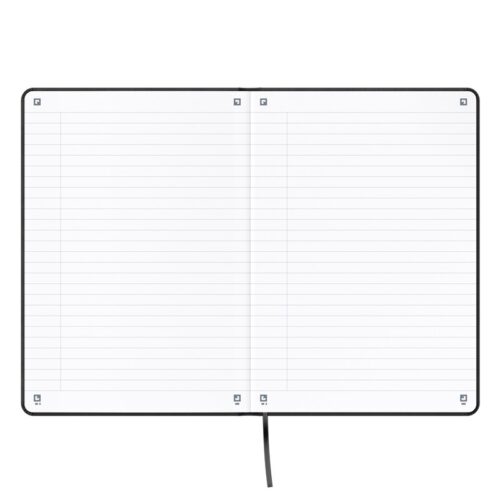 CUADERNO OXFORD SIGNATURE A5 80H NEGRO HORIZONTAL