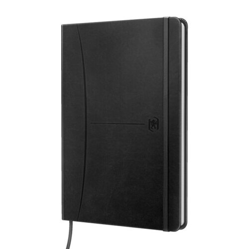 CUADERNO OXFORD SIGNATURE A5 80H NEGRO HORIZONTAL