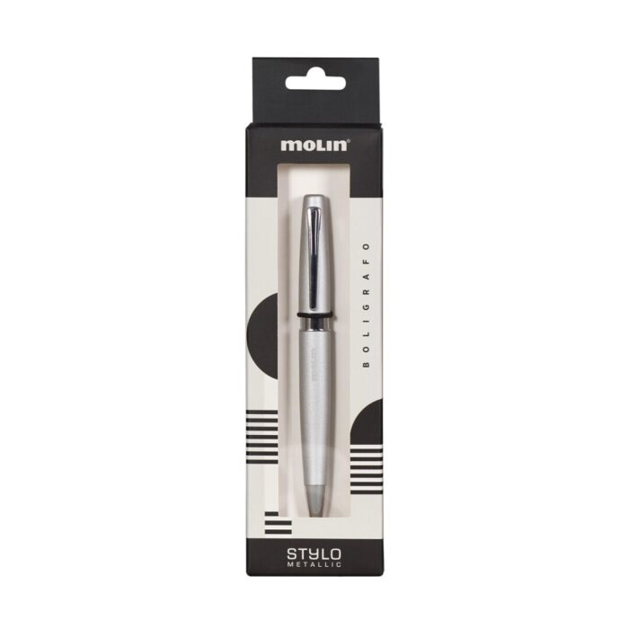 BOLIGRAFO MOLIN STYLO METALLIC PLATA