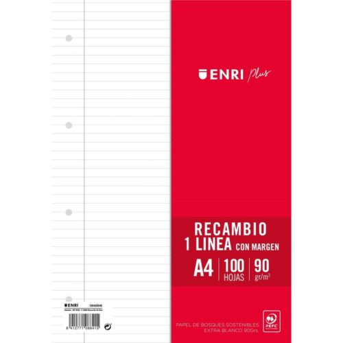 RECAMBIO ENRI A4 100H 4T HN 90GRAMOS