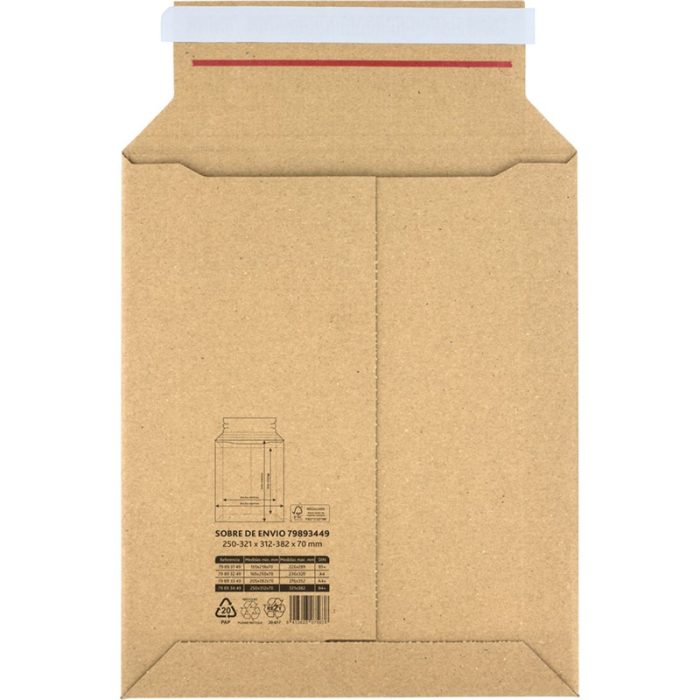 SOBRE BOLSA ENVIO CARTON 205X276X282