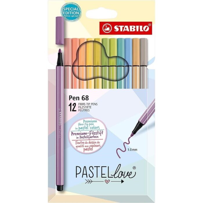 ROTULADOR POINT 68 PASTEL LOVE 12UDS