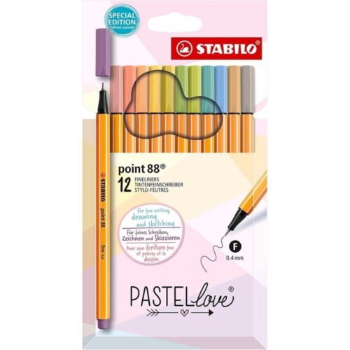 ROTULADOR POINT 88 PASTEL LOVE 12UDS