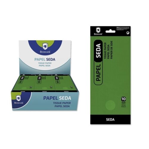 PAPEL SEDA BLISTER VERDE OSCURO BOLSA DE 10 HOJAS