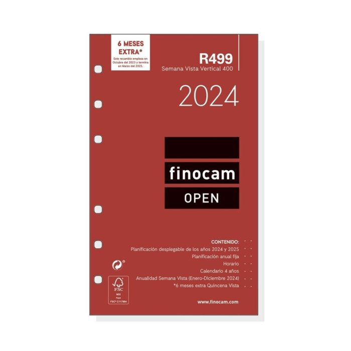 RECAMBIO AGENDA FINOCAM R499 SEMANA VISTA