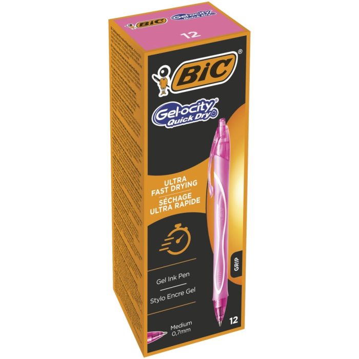 BOLIGRAFO BIC GEL-OCITY QUICK DRY ROSA