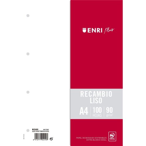 RECAMBIO ENRI A4 100H 4T LISO 90GRAMOS