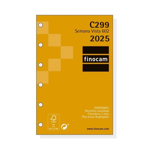 RECAMBIO AGENDA FINOCAM C299 SEMANA VISTA