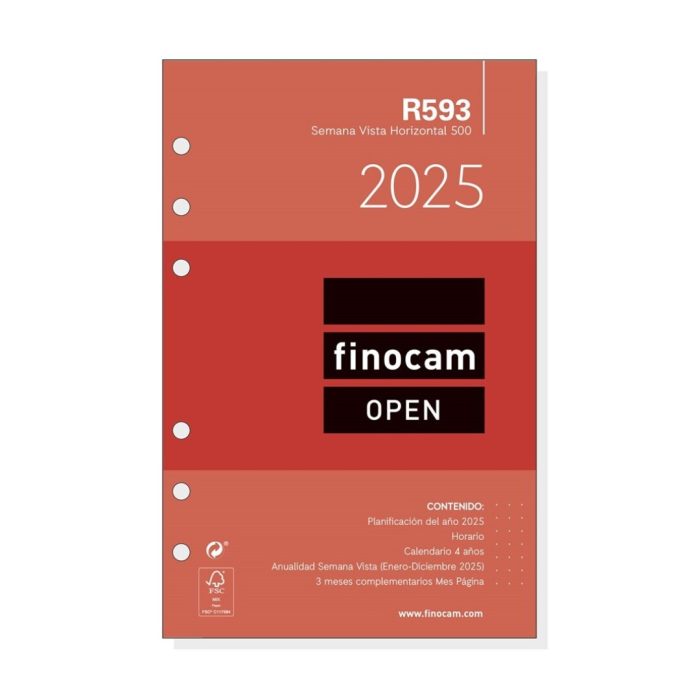 RECAMBIO AGENDA FINOCAM R593 SEMANA VISTA