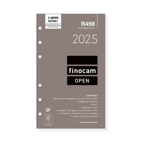 RECAMBIO AGENDA FINOCAM R498 D/P