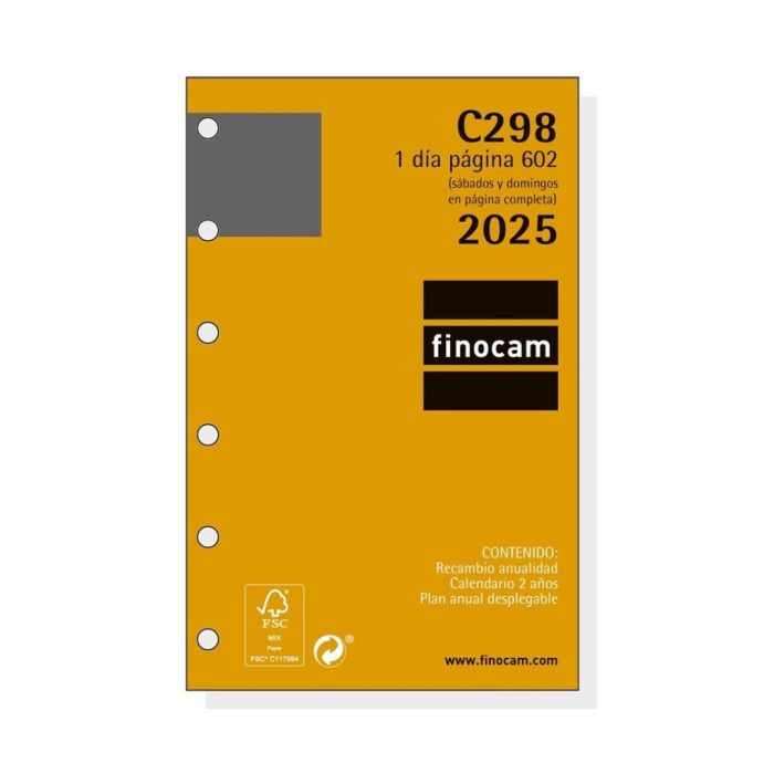 RECAMBIO AGENDA FINOCAM C298 D/P