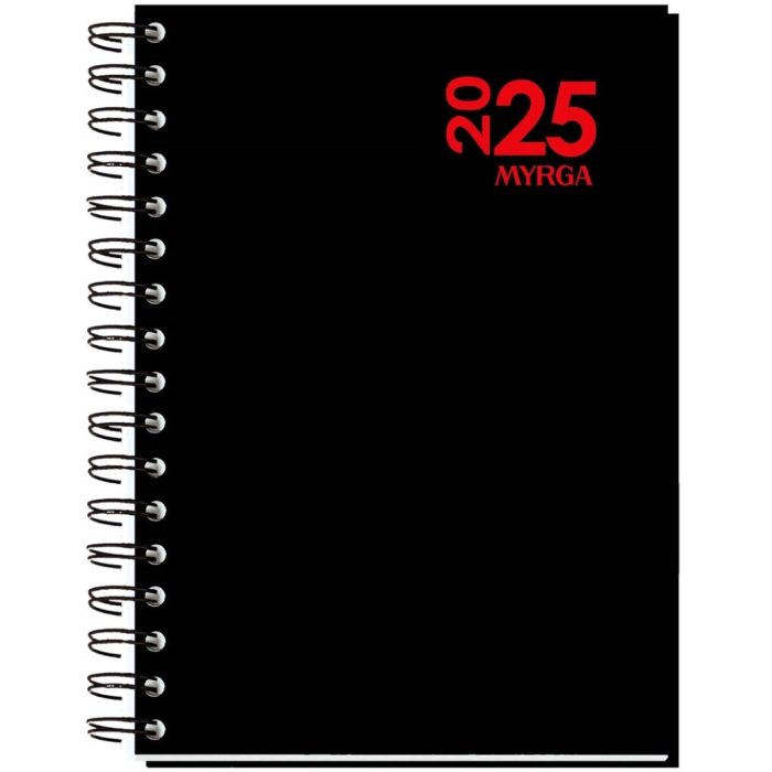 AGENDA MYRGA DUEÑAS 17X24 D/P CON ESPIRAL NEGRO