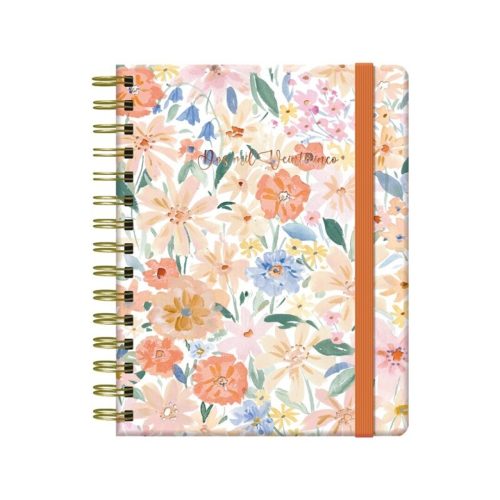 AGENDA FLORAL DALIA 15X21 DIA PAGINA MIX 2025