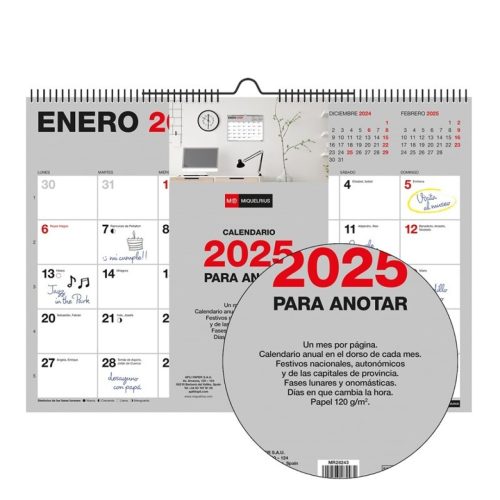 CALENDARIO PARED A3 P/ESCRIBIR BASIC 25