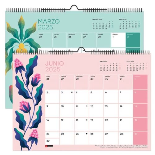 CALENDARIO PARED A3 FLORES 25