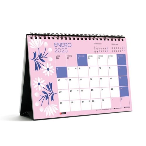 CALENDARIO SOBREMESA A5 FLORES 25