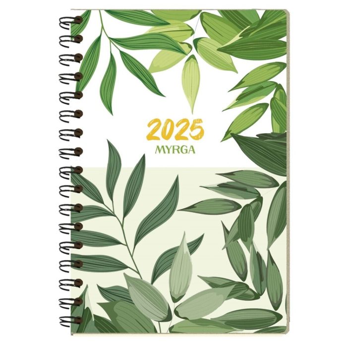 AGENDA MYRGA DUEÑAS 17X24 S/V CON ESPIRAL GRIS