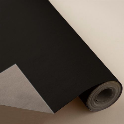 PAPEL REGALO ROLLO 62CM. KRAFT PLATA/NEGRO