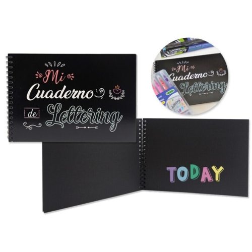 CUADERNO DE LETTERING A5 32 HOJAS NEGRO