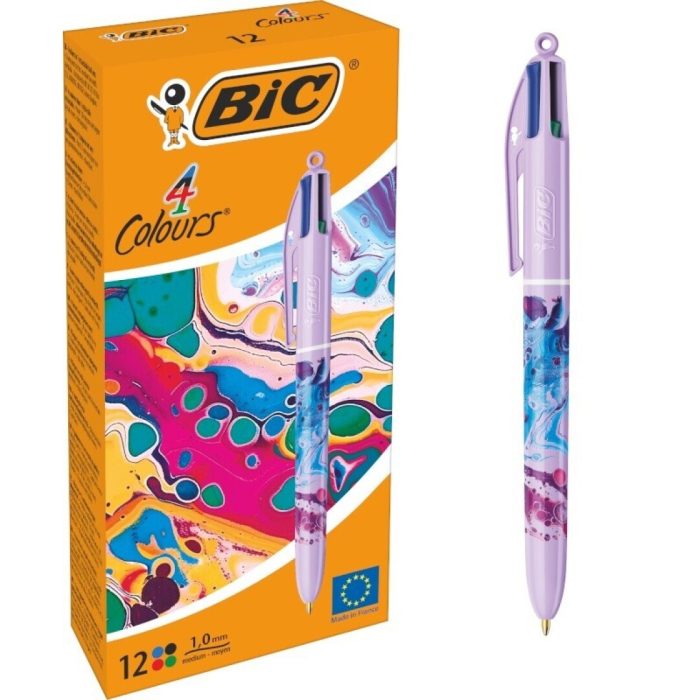 BOLIGRAFO BIC 4 COLORES HYDRO PURPURA