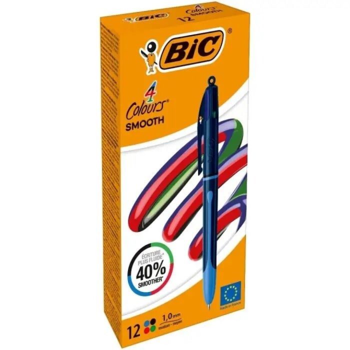 BOLIGRAFO BIC 4 COLORES SMOOTH DROP